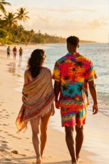 couple walking on beach